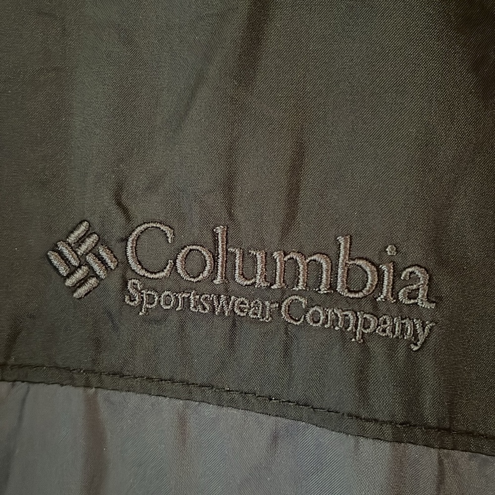 Columbia Jacket Men’s Large Black Packable Hooded Windbreaker Lightweight Rain - Picture 7 of 8